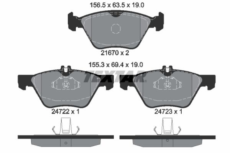 TEXTAR Brake Pad Set, disc brake Q+