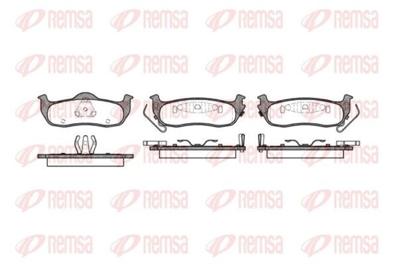 REMSA Brake Pad Set, disc brake