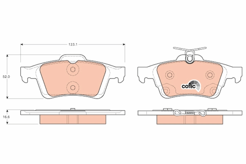TRW Brake Pad Set, disc brake COTEC