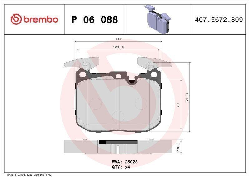 Brembo Bremsscheiben 284mm + Bremsbeläge Vorne passend für BMW 1 F20 118 116