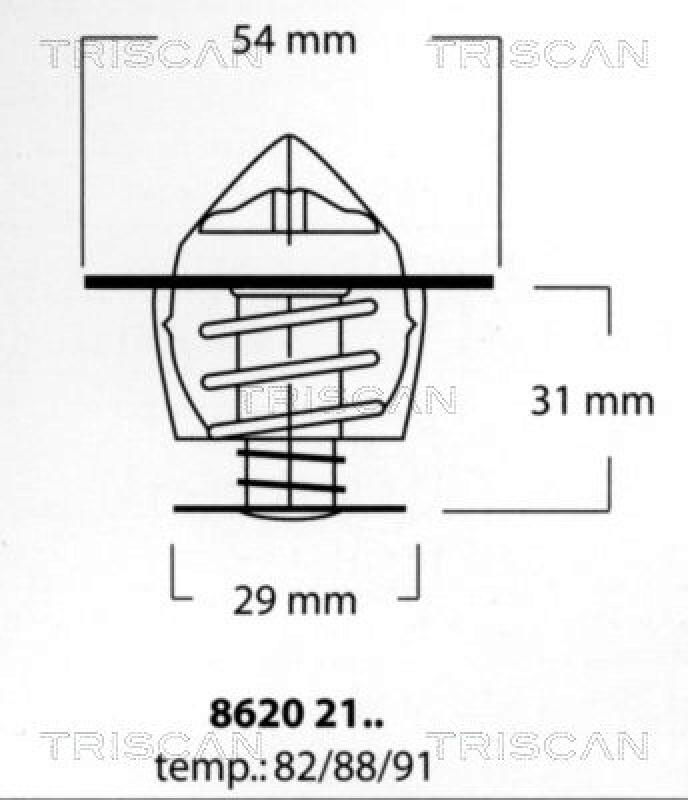 TRISCAN Thermostat, coolant