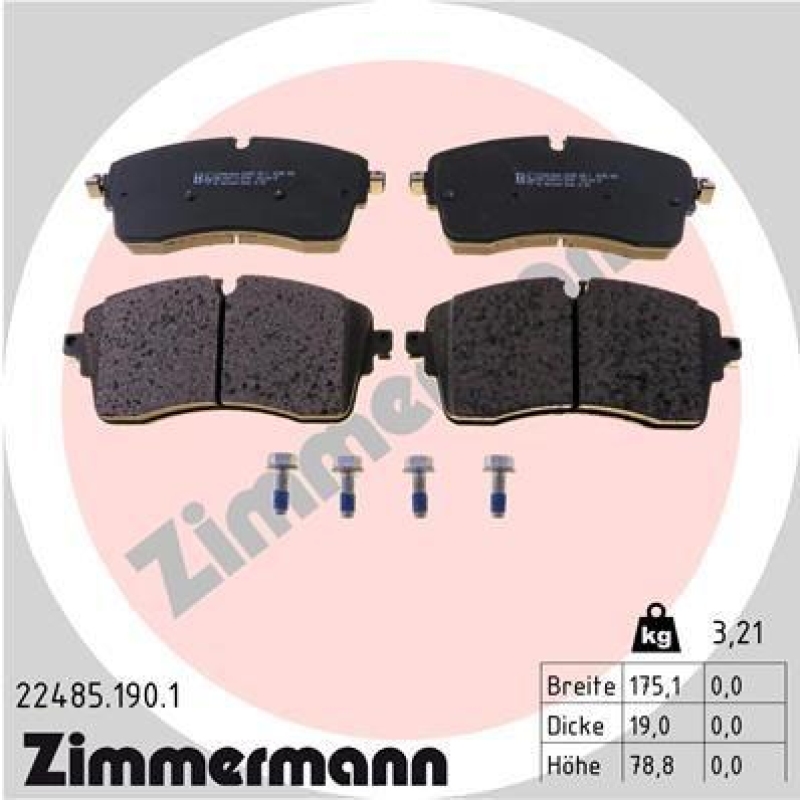 ZIMMERMANN Brake Pad Set, disc brake