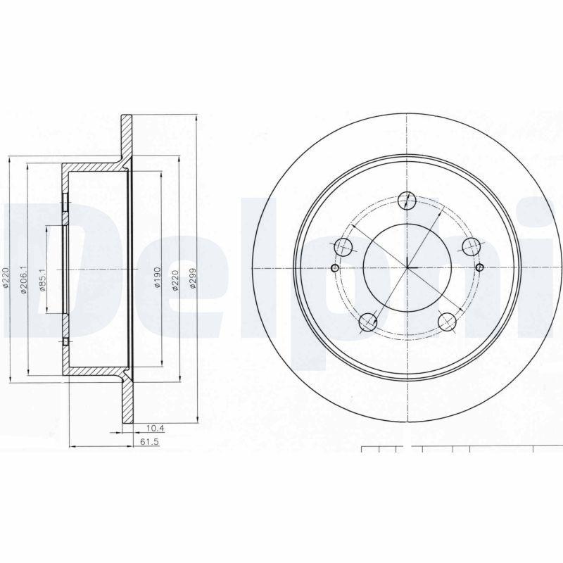 2x DELPHI Bremsscheibe