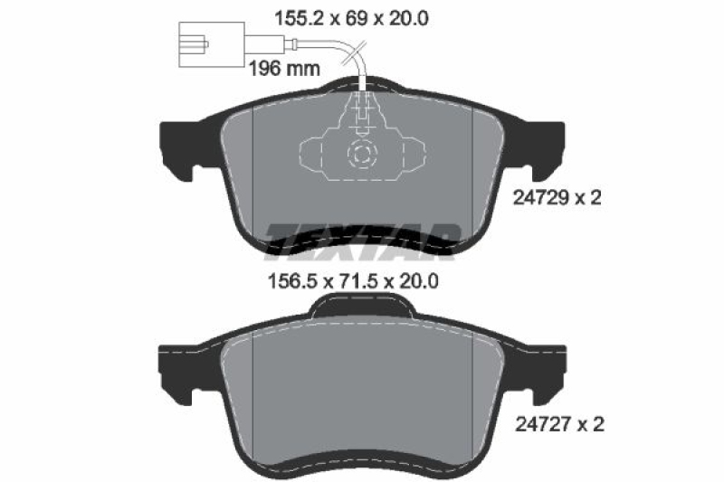 TEXTAR Brake Pad Set, disc brake Q+