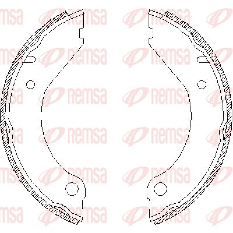 REMSA Brake Shoe Set, parking brake