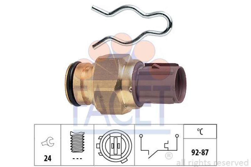 FACET Temperature Switch, radiator fan Made in Italy - OE Equivalent