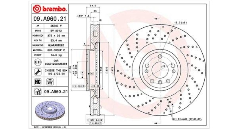 2x MAGNETI MARELLI Bremsscheibe