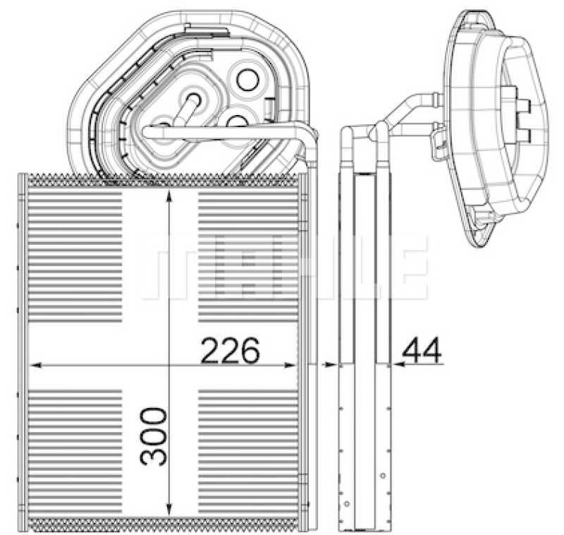 MAHLE Evaporator, air conditioning BEHR *** PREMIUM LINE ***