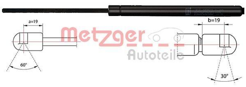 METZGER Gas Spring, boot-/cargo area