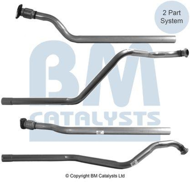 BM Catalysts Abgasrohr Auspuffanlage mitte passend für Renault Laguna 2 ...