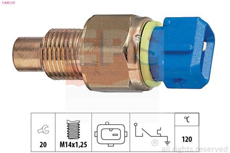EPS Temperaturschalter, Kühlmittelwarnlampe Made in Italy - OE Equivalent