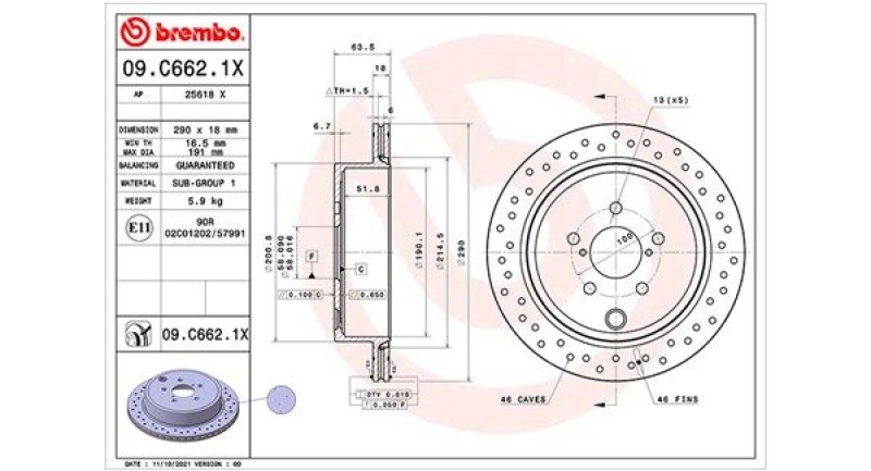 2x MAGNETI MARELLI Bremsscheibe