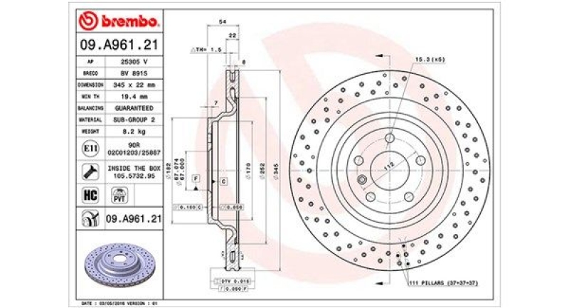 2x MAGNETI MARELLI Bremsscheibe