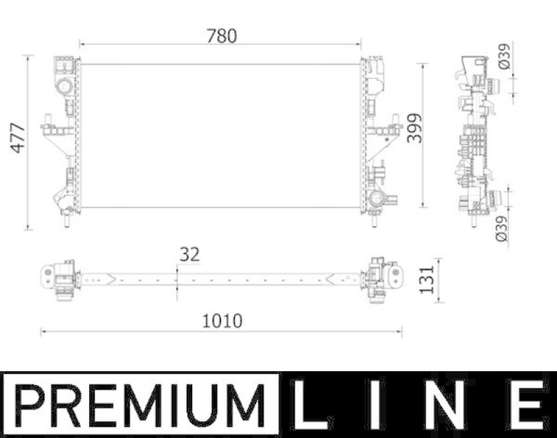 MAHLE Radiator, engine cooling BEHR *** PREMIUM LINE ***