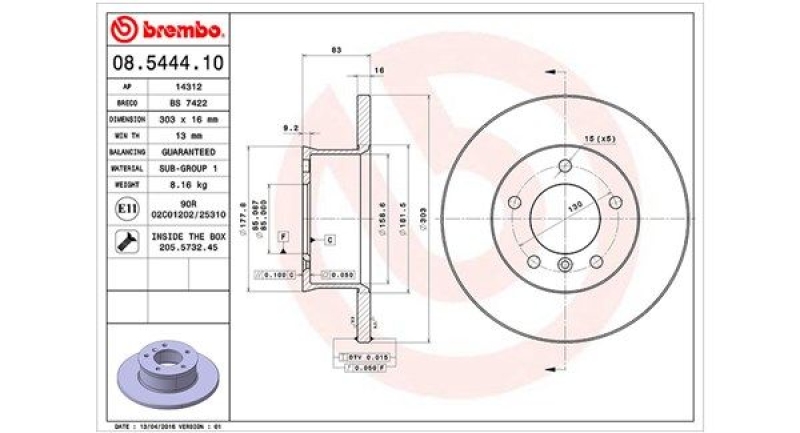 2x MAGNETI MARELLI Bremsscheibe