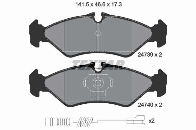 TEXTAR Bremsbelagsatz, Scheibenbremse Q+ 2473901