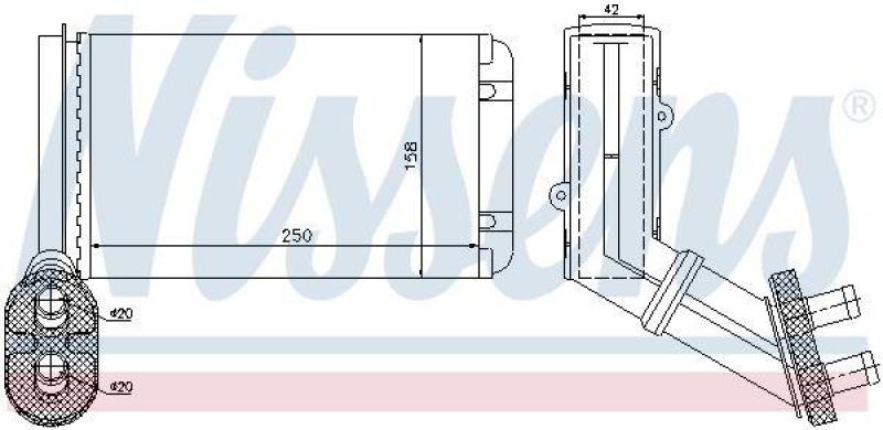 NISSENS Heat Exchanger, interior heating