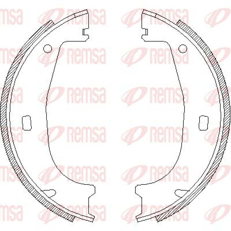 REMSA Brake Shoe Set, parking brake