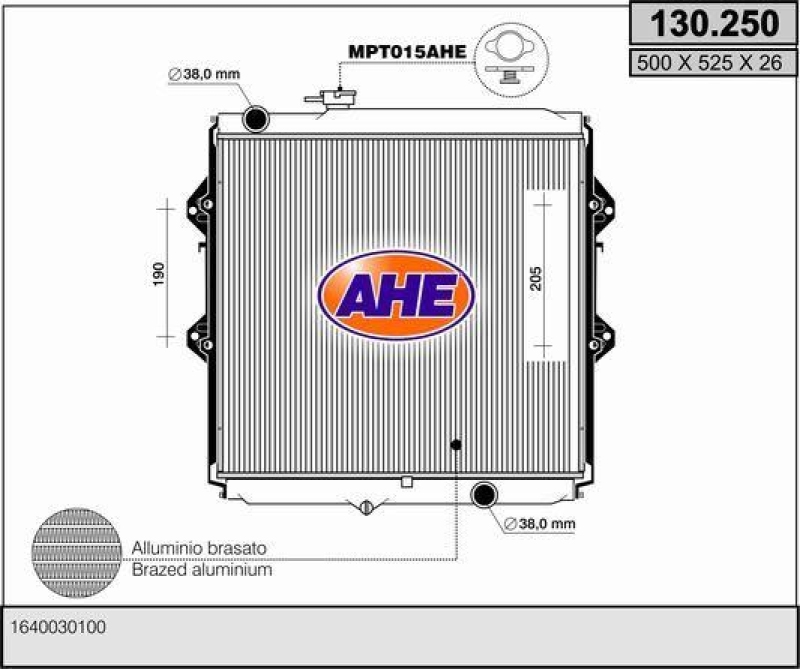 AHE Radiator, engine cooling