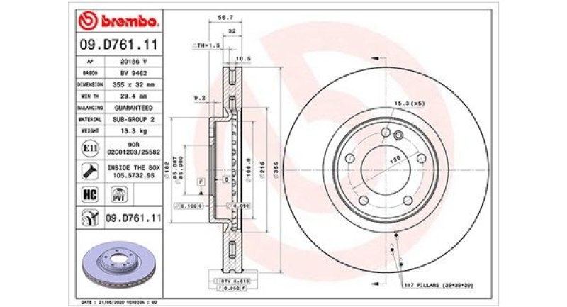 2x MAGNETI MARELLI Bremsscheibe