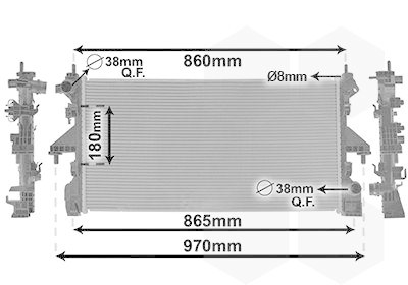 VAN WEZEL Radiator, engine cooling