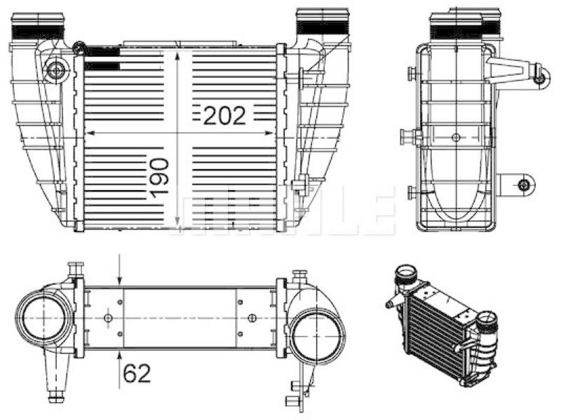 MAHLE Intercooler, charger BEHR