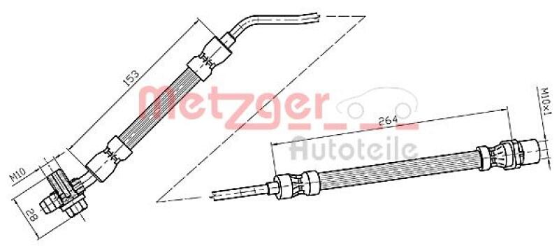 METZGER Brake Hose