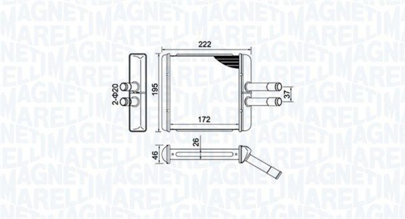 MAGNETI MARELLI Wärmetauscher, Innenraumheizung