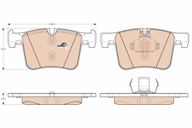 TRW Brake Pad Set, disc brake COTEC