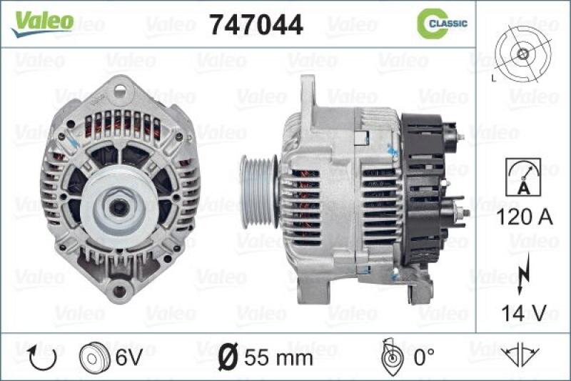 VALEO Alternator REMANUFACTURED CLASSIC