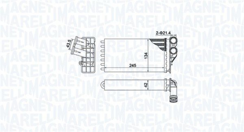 MAGNETI MARELLI Wärmetauscher, Innenraumheizung