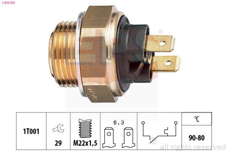 EPS Temperaturschalter, Kühlerlüfter Made in Italy - OE Equivalent
