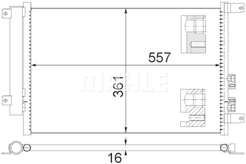 MAHLE Condenser, air conditioning BEHR