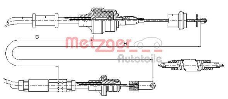 METZGER Seilzug, Kupplungsbet&auml;tigung 103750