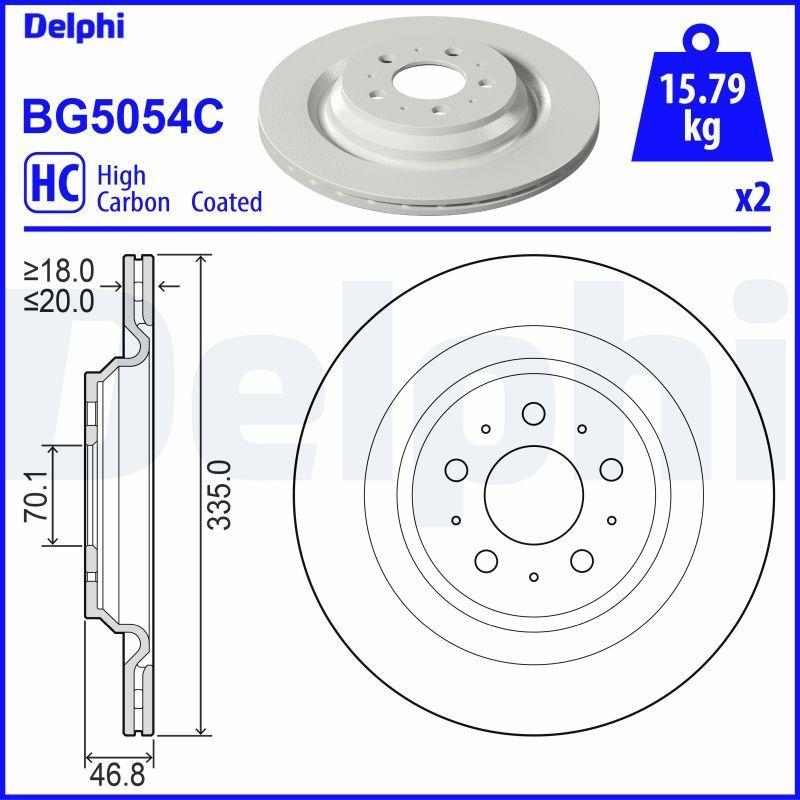 2x DELPHI Brake Disc
