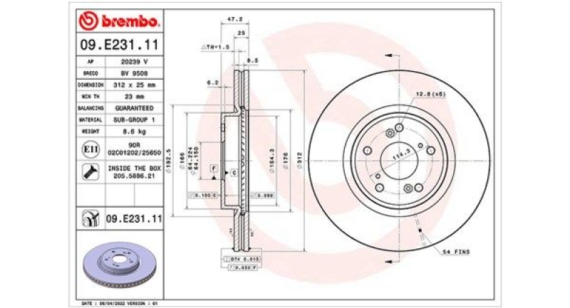 2x MAGNETI MARELLI Bremsscheibe