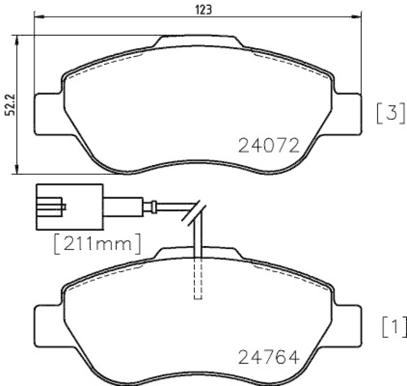 HELLA Bremsbelagsatz, Scheibenbremse