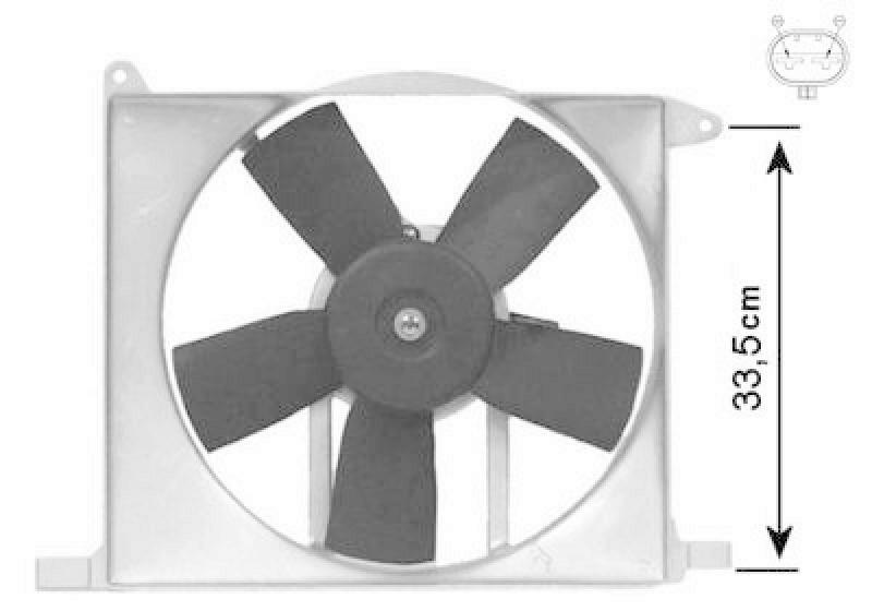 VAN WEZEL Fan, radiator