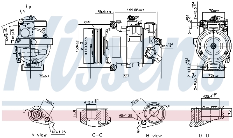 NISSENS Kompressor, Klimaanlage ** FIRST FIT ** 890757
