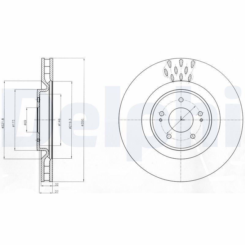 2x DELPHI Bremsscheibe