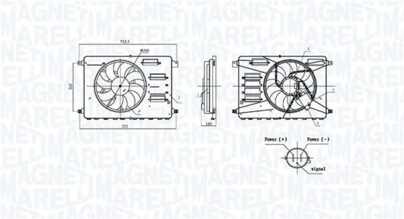 MAGNETI MARELLI L&uuml;fter, Motork&uuml;hlung 69422899010
