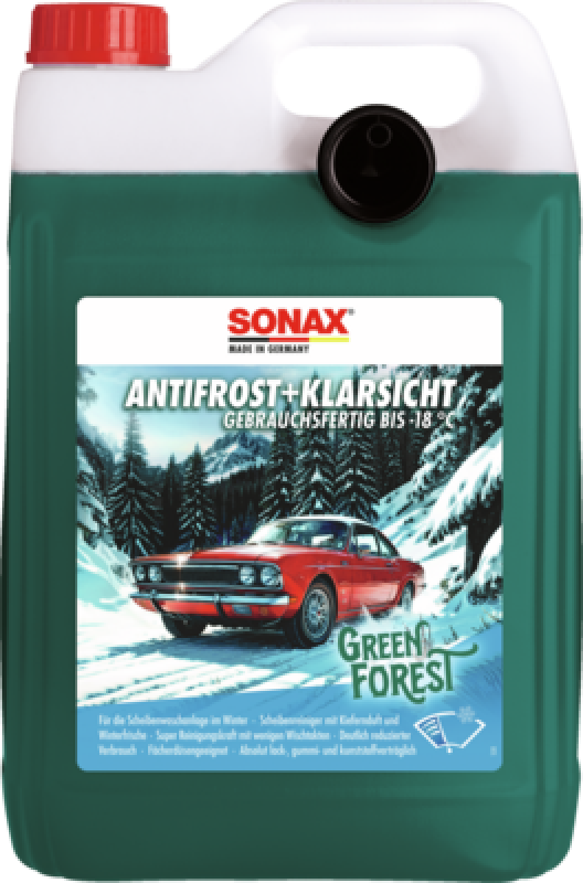 5L SONAX AntiFrost+KlarSicht bis -18 °C Green Forest + 500ml ScheibenEnte...
