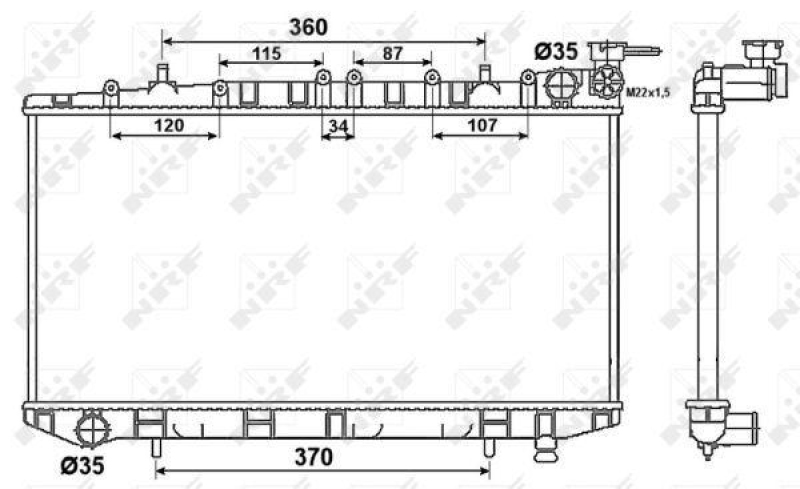 NRF Radiator, engine cooling