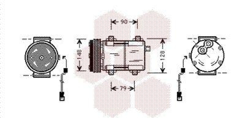 VAN WEZEL Compressor, air conditioning