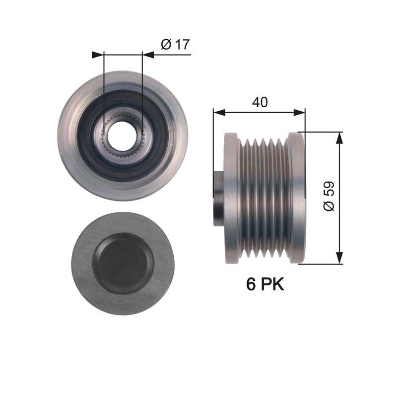 GATES Alternator Freewheel Clutch DriveAlign®