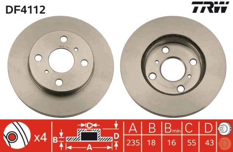 TRW BREMSSCHEIBEN + TRW BREMSBELÄGE