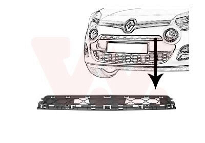 VAN WEZEL Ventilation Grille, bumper