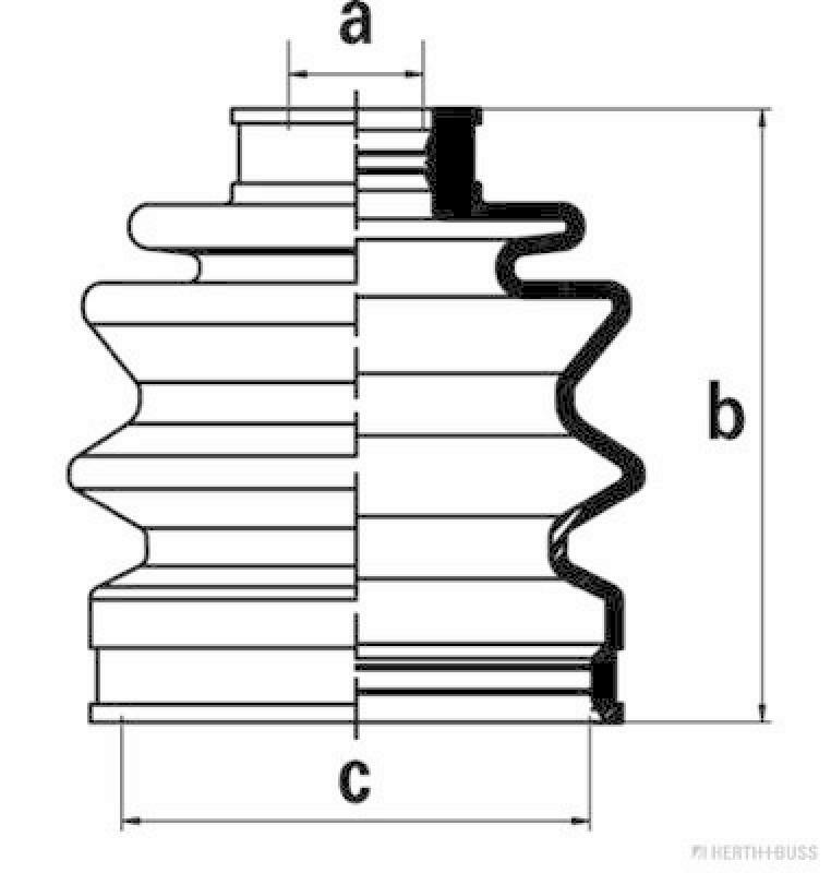 HERTH+BUSS JAKOPARTS Bellow Set, drive shaft