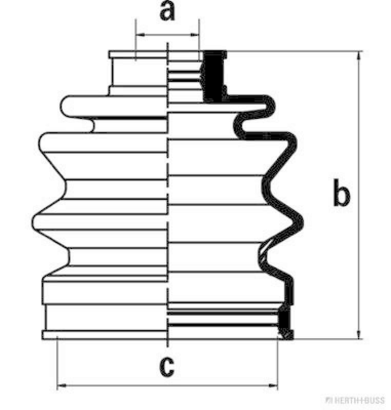HERTH+BUSS JAKOPARTS Faltenbalgsatz, Antriebswelle