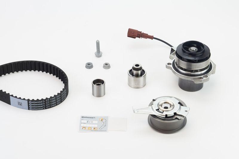 CONTI Zahnriemensatz mit Wasserpumpe CT1168WP5 passend für VW Passat B8 Tiguan Arteon 2.0 TDI